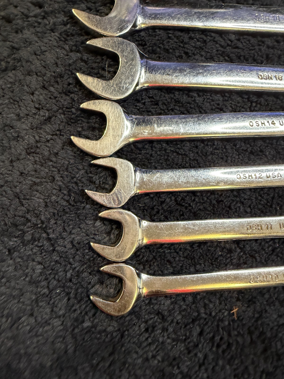 9 – Piece Vintage Snap-on OSH707 6 Point Combination Wrench Set 5/16″ – 3/4″