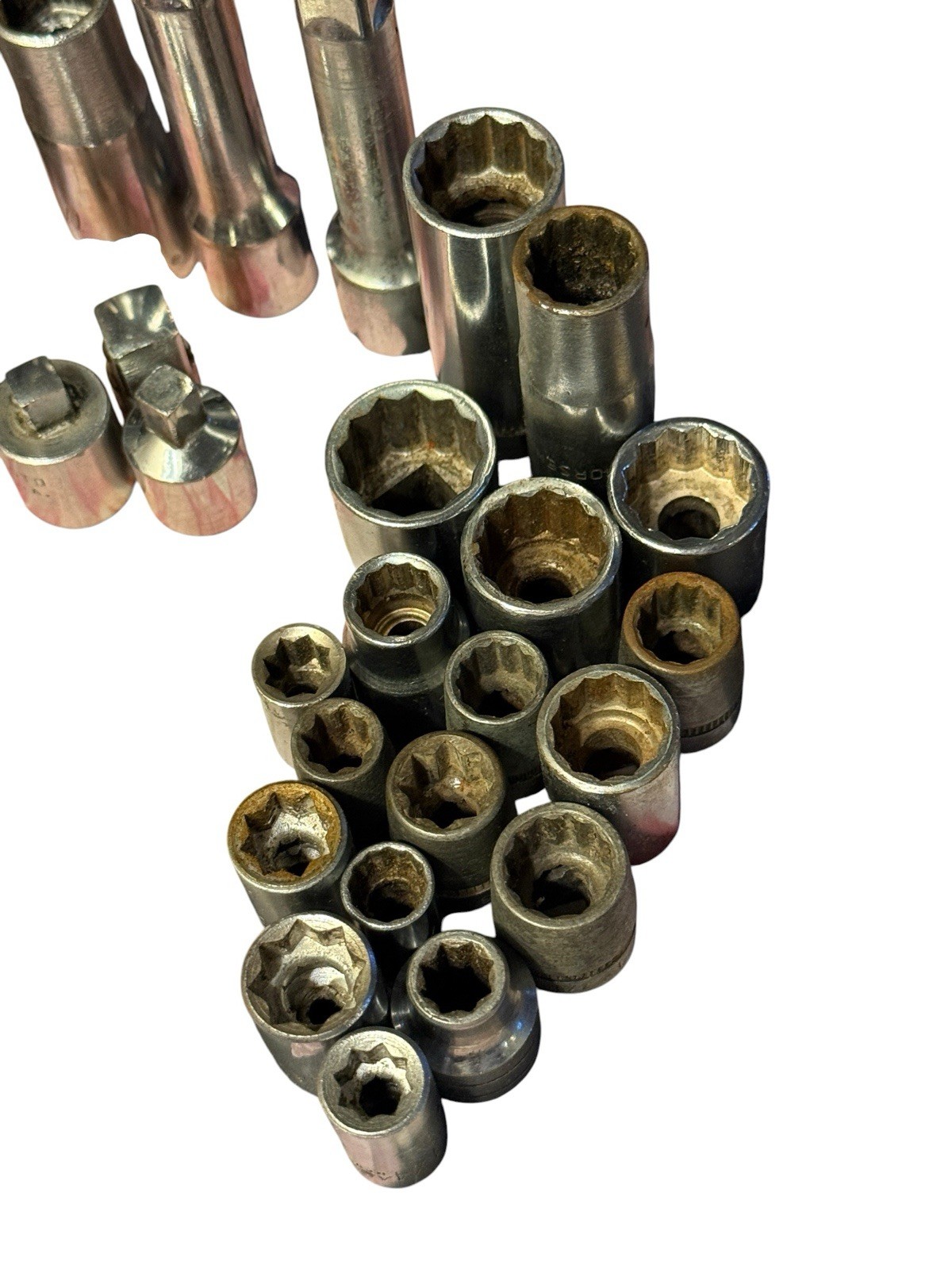 62pc Mixed Socket Lot SAE Metric 6Pt 8Pt 12Pt Deep Torx