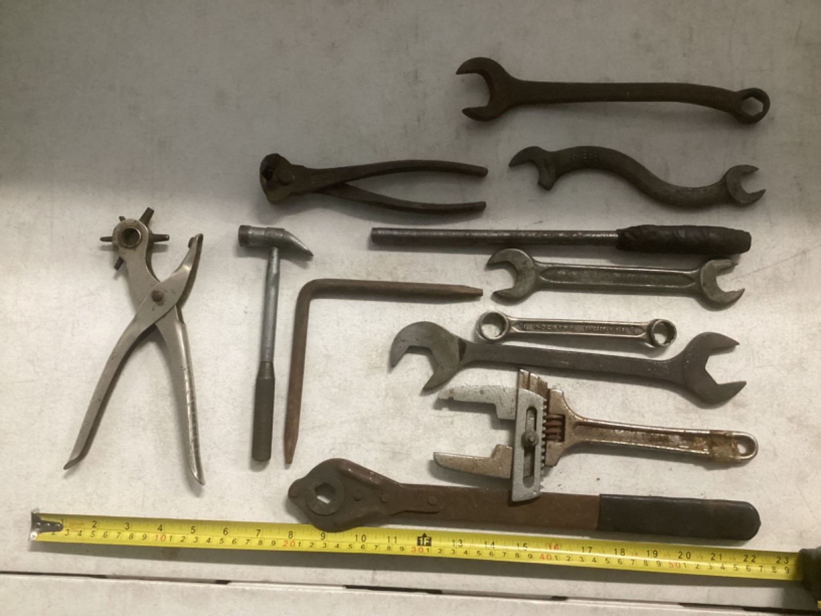 Vintage Mixed Tool Lot Wrenches Hammer Pliers – Cornwell USA – Old Primitive