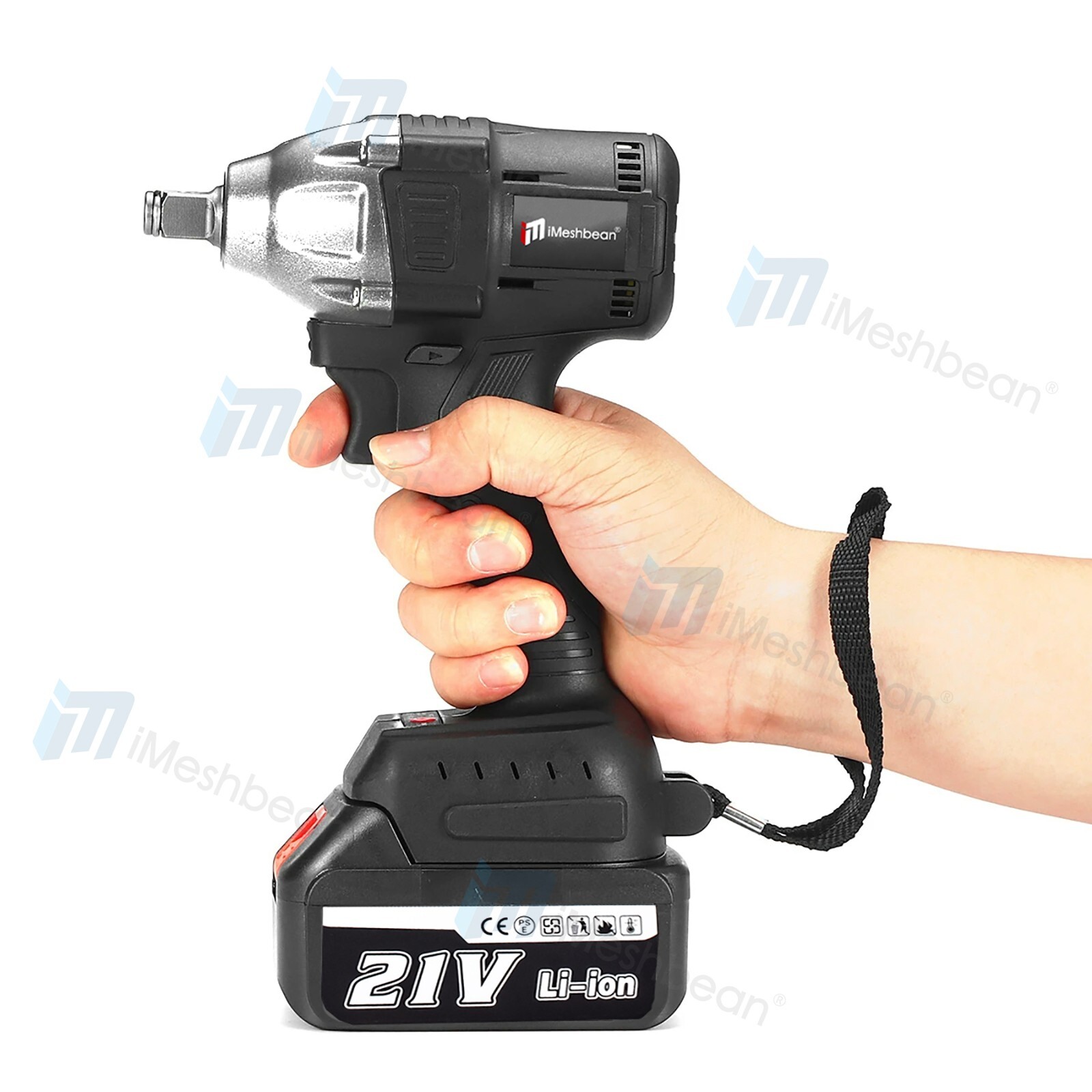 800Nm Cordless Electric Impact Wrench 1/2» Gun High Power Driver Li-ion Battery