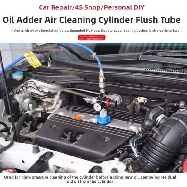 Oil Filler Funnel with Standard and Japanese Connector Extended PU Hose