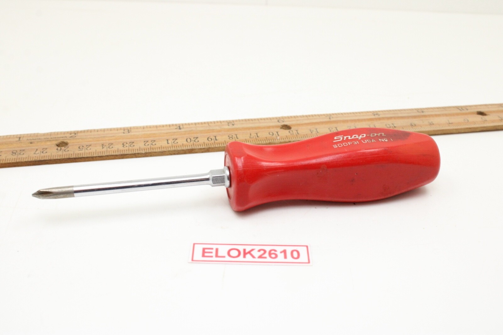 Snap-on SDDP31 #1 Phillips 3″ Screwdriver Hard Orange Handle USA