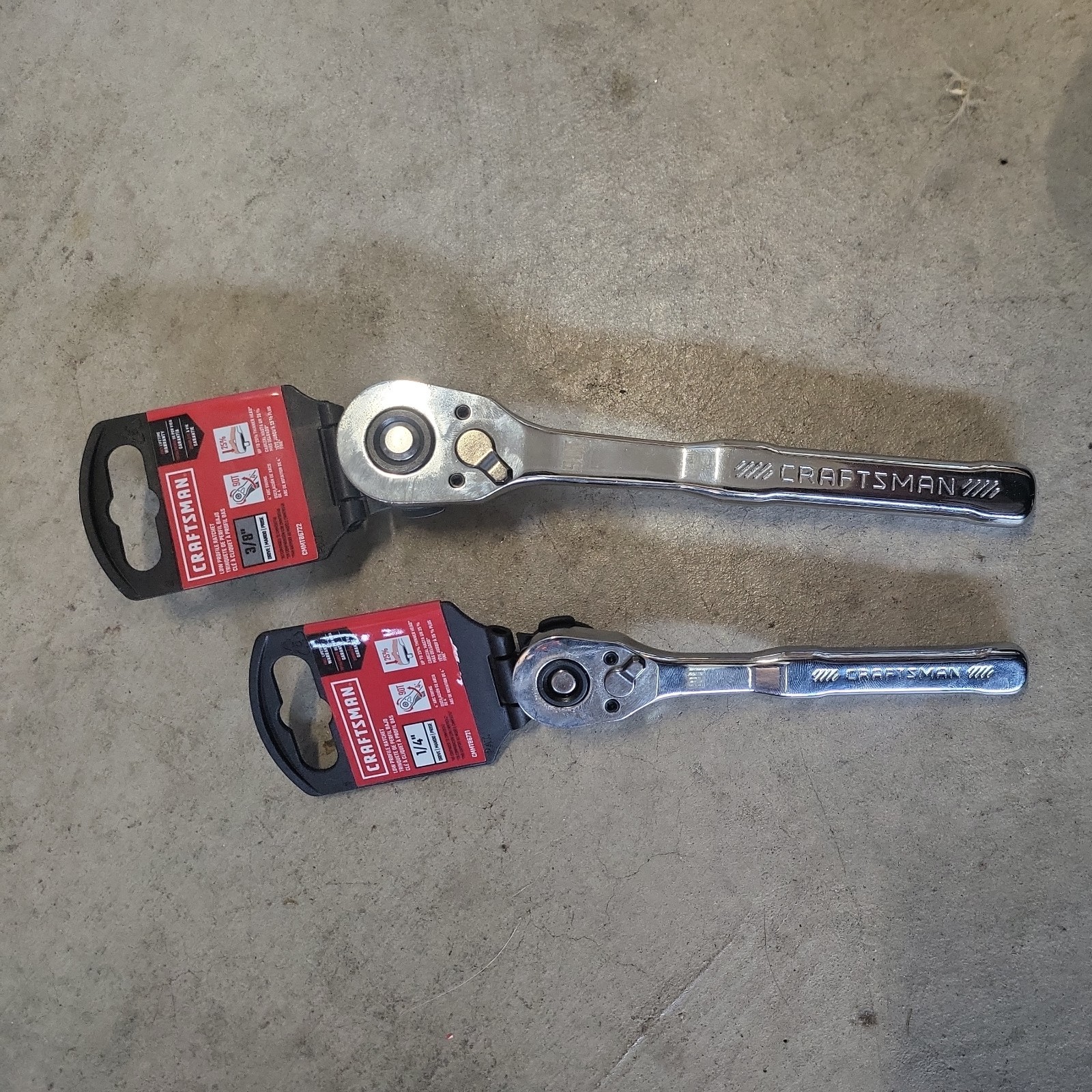 Craftsman Low Profile Ratchet 1/4 & 3/8 In. Drive CMMT86721 CMMT86722