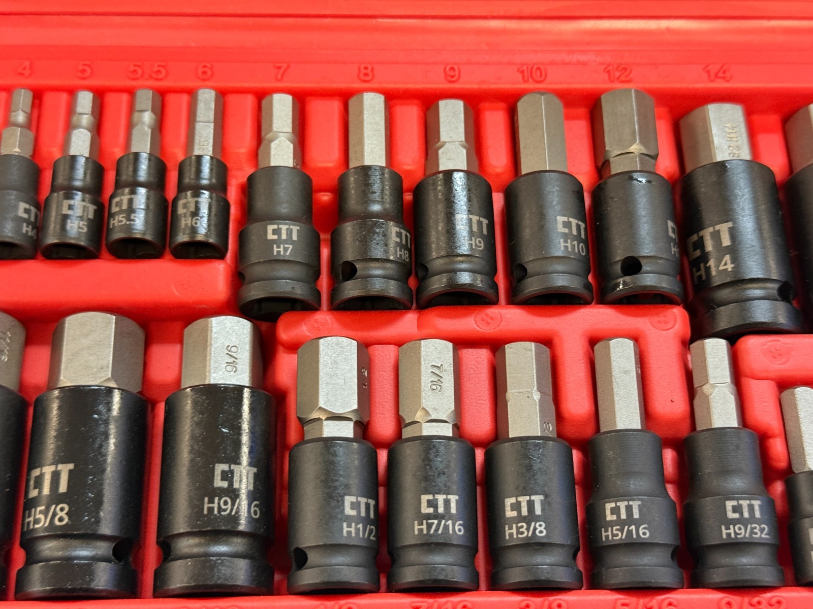 CALHAWK 32PC Hex Allen Master Socket Bit Set S2 Steel | SAE & Metric S2 Steel