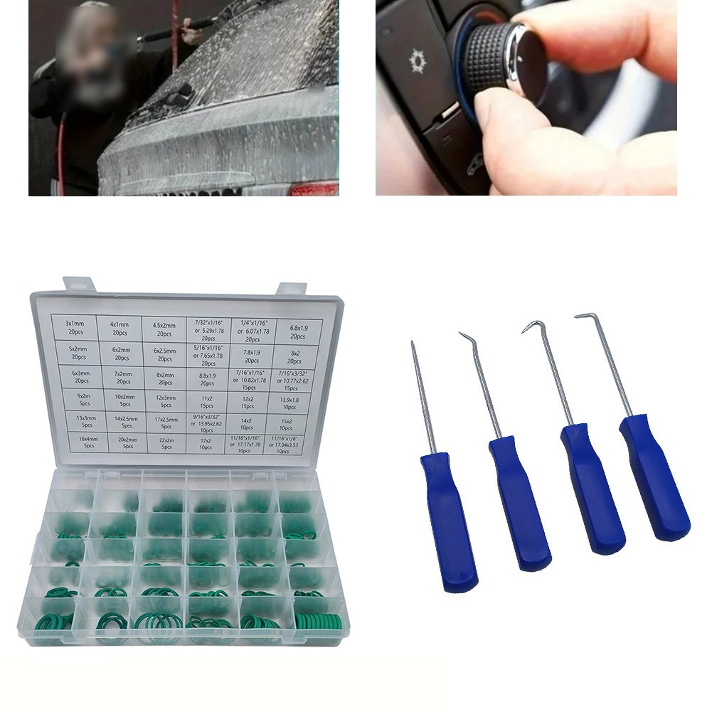 For Green Nitrile O Ring Kit 495 Pieces for HVAC System Maintenance and Repair