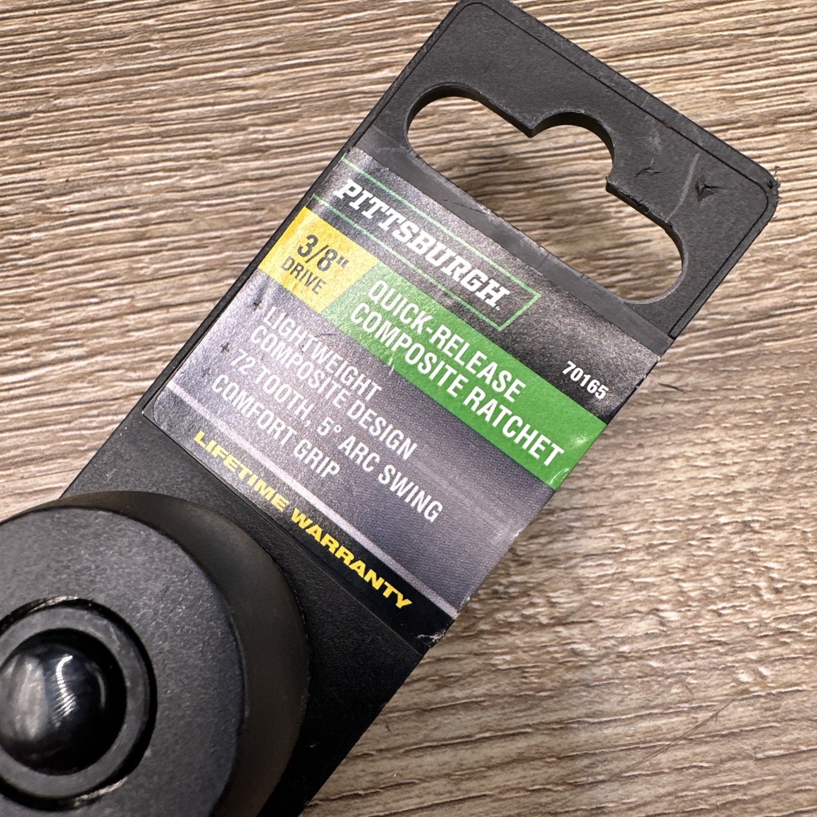 PITTSBURGH 3/8 in. Drive Composite Quick-Release Ratchet 72 Tooth 70165