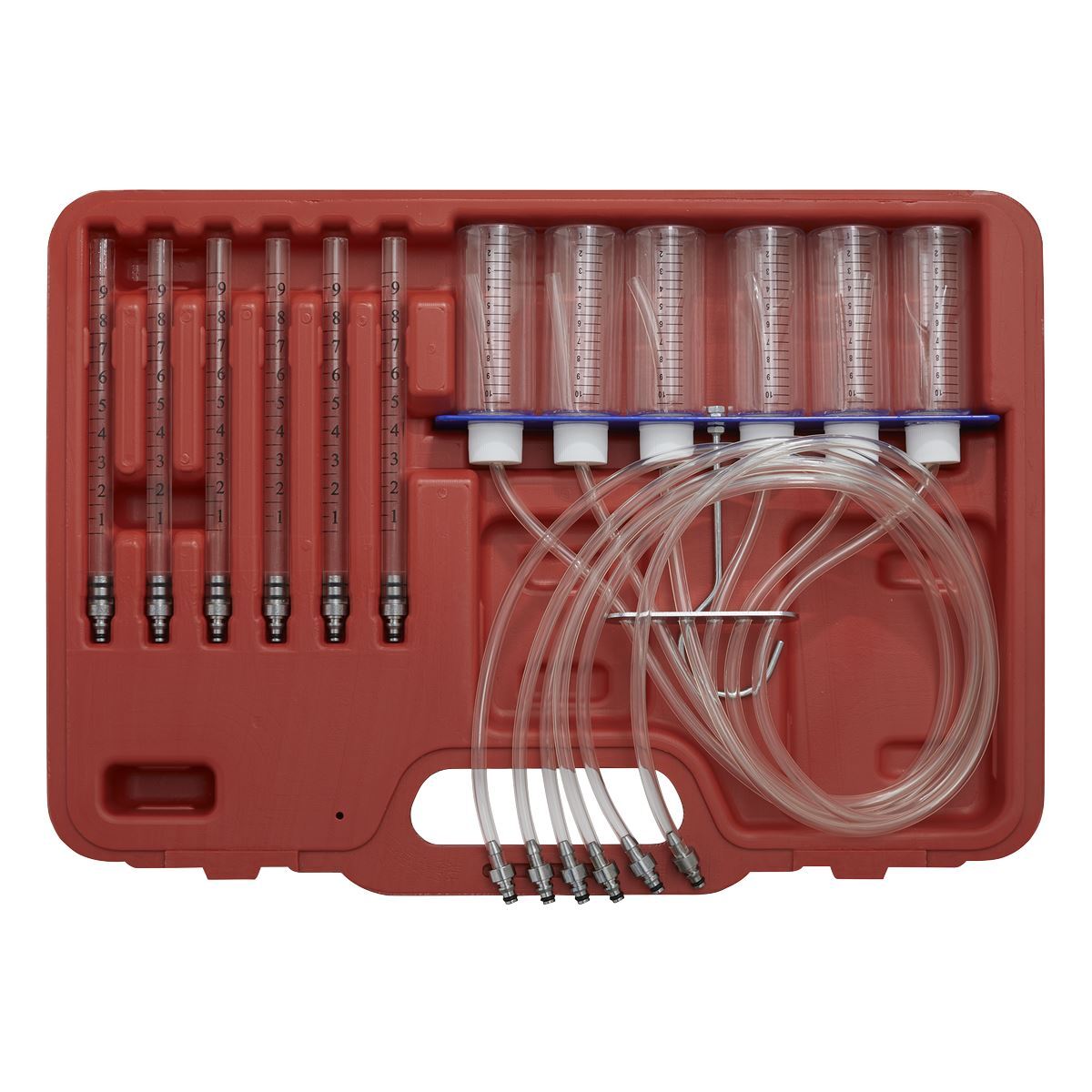 Sealey Diesel Injector Flow Test Kit – Common Rail Automotive Garage Workshop