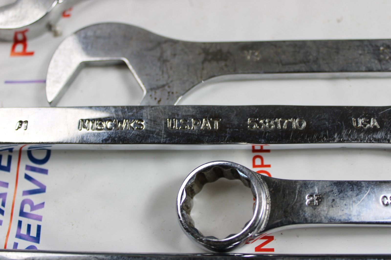 MAC Metric and sae short open end box end 12 pt Line/Flare Nut Wrenches Lot Of 7