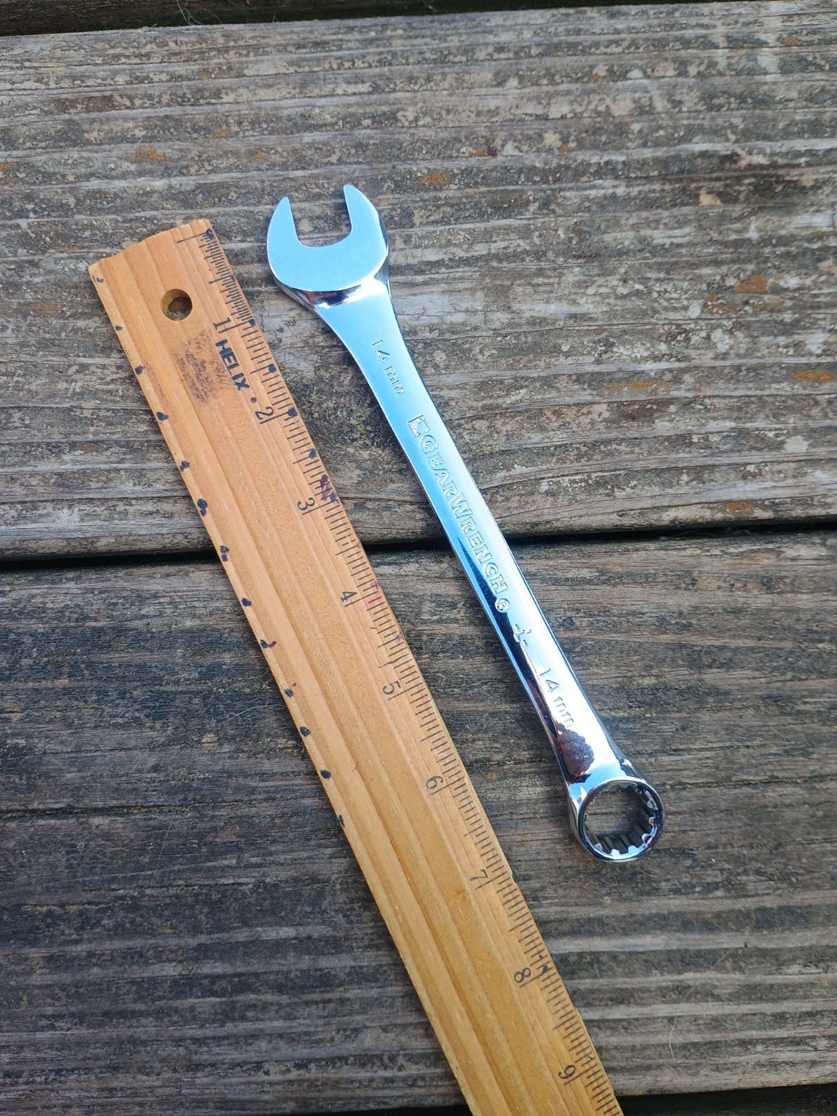 Gear Wrench 14mm Combination Wrench 12 Point Polished Chrome 7.5″ Long