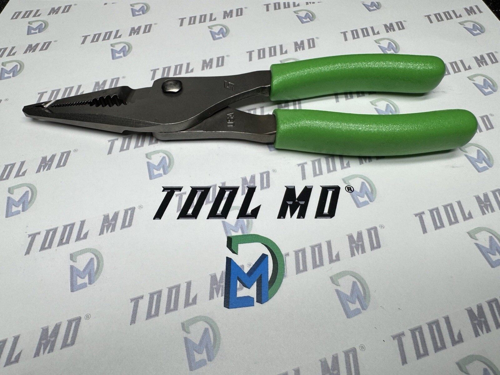 Snap-on Tools USA NEW GREEN 7″ Talon Grip Long Nose Slip Joint Pliers LN46ACF