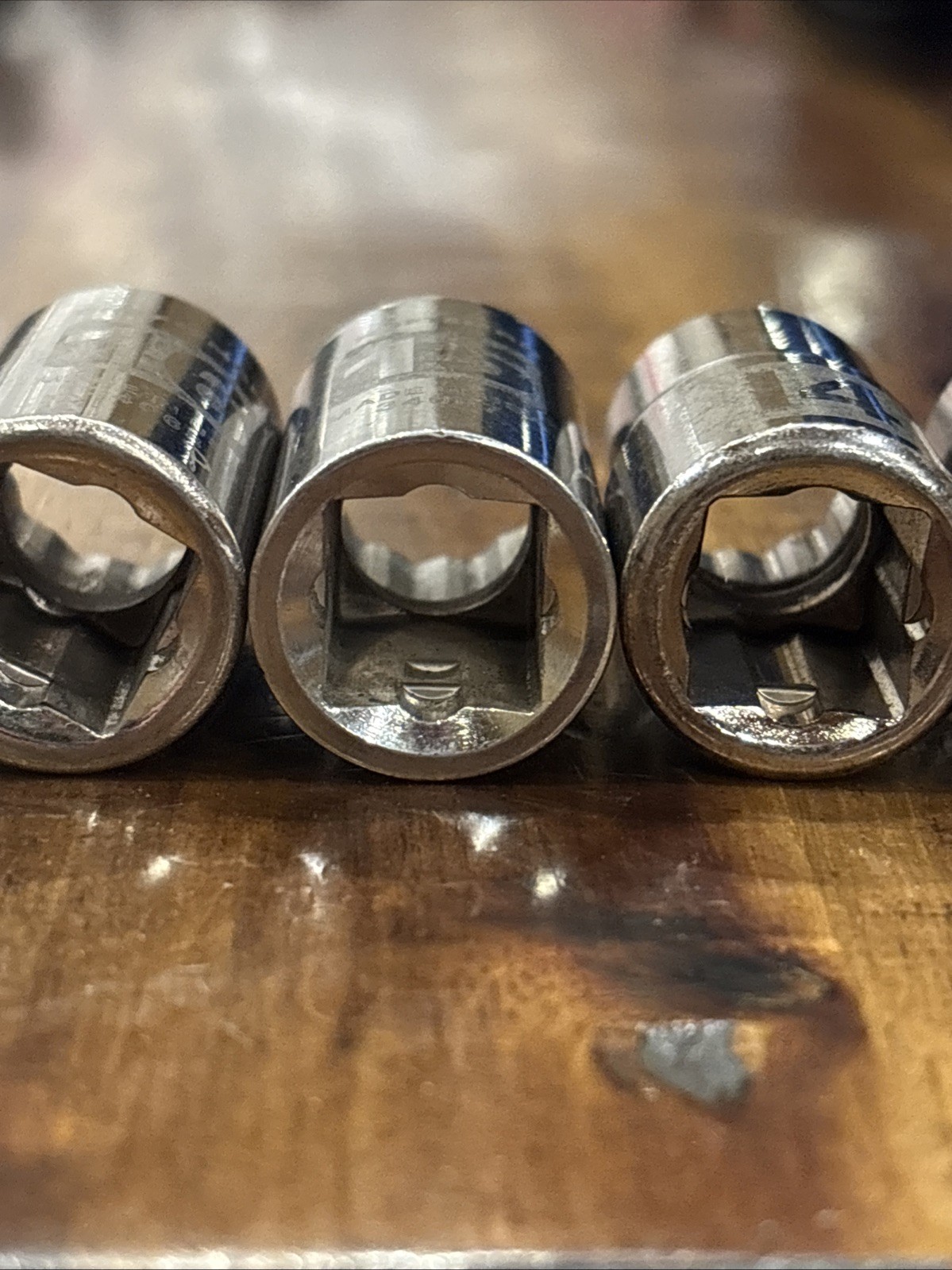 Craftsman 1/2” Laser Shallow Socket Set 9mm – 22mm 1/2” Drive 12pt 11pc USA EUC
