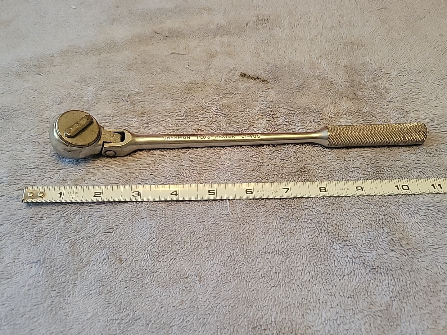 CHAMPION PLUG MASTER 3/8″ DRIVE FLEX HEAD RATCHET CT 405 VTG USA 🇺🇸