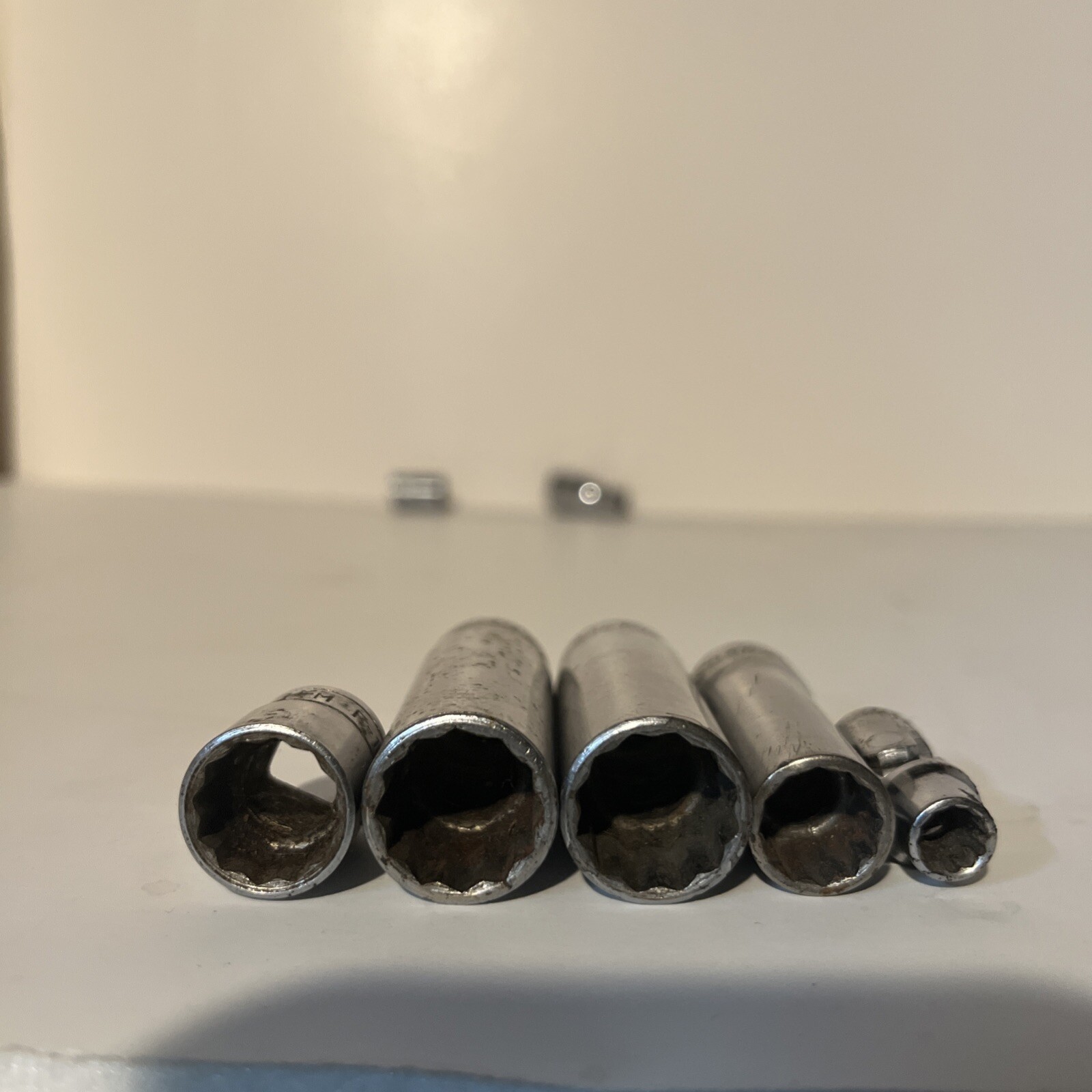 Snap On 3/8 & 1/2 Drive 7 Socket Lot Deep Shallow & Swivel 1/2 3/8 9/16 1/4 13mm