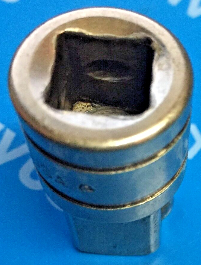 Snap-On A2A 3/8 to 1/2″dr Chrome Adaptor Socket 2019 USA Good 8.5/10