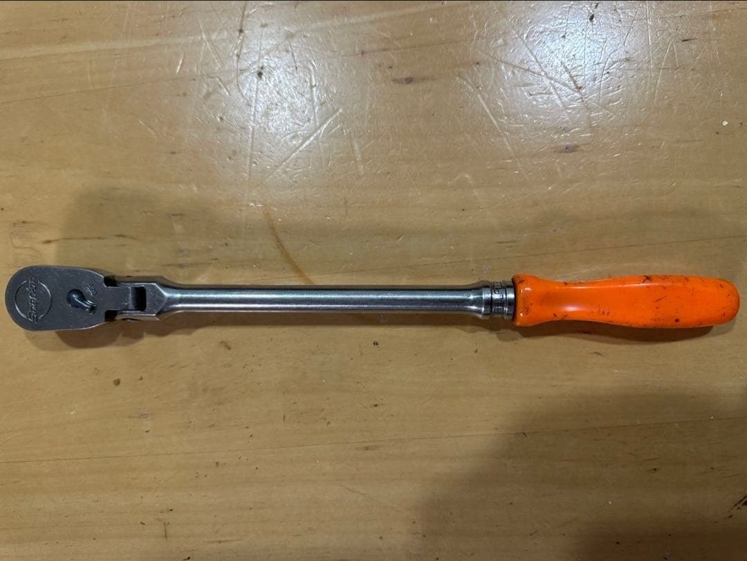 Snap-on 3/8″ Flex Ratchet Handle FHLFD80 Oange hard Grip