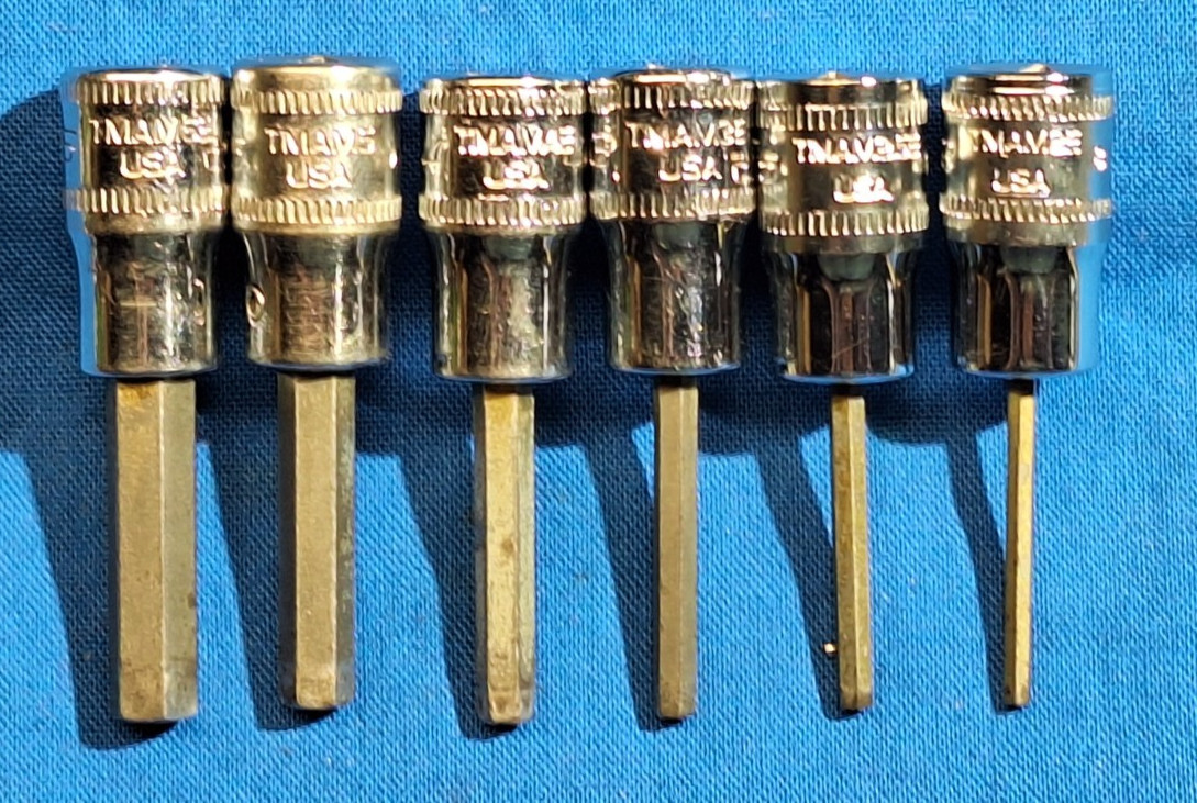 Snap-On 106ETMAMY 6 pc 1/4″ Drive Metric Standard Hex Bit Socket Set 2mm – 6mm