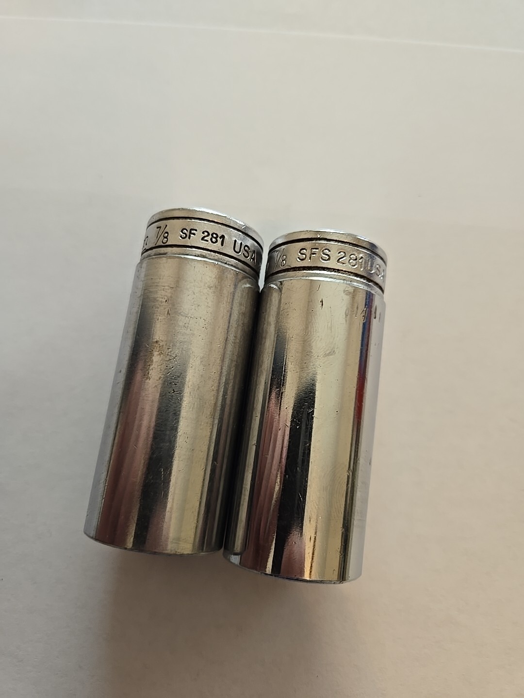 Snap On 3/8″ Drive 7/8″ 6&12PT Chrome Deep Sockets Lot Of 2