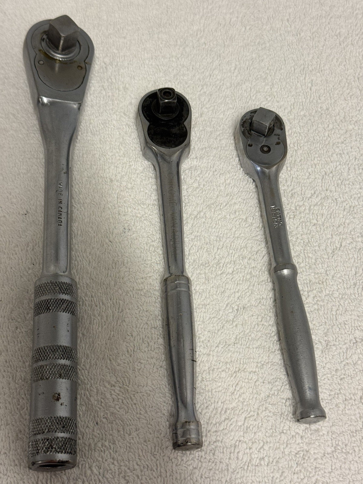 Vintage Snap-On Ratchet Lot F-70N F71-264A Gray 1497 USA Canada 3-Piece