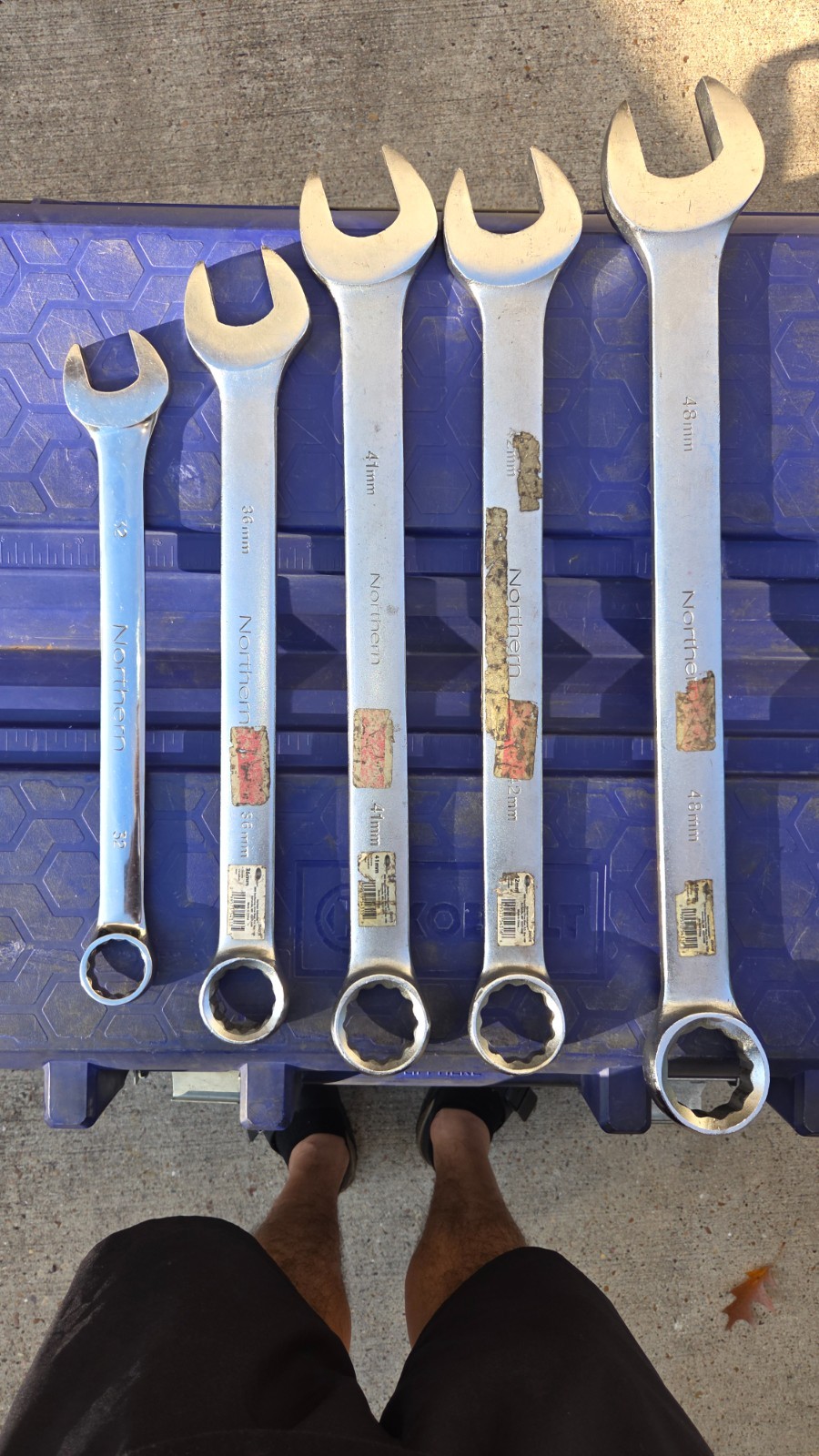 Northern Metric Open end Wrenches 32, 36, 41, 42 and 28 mm