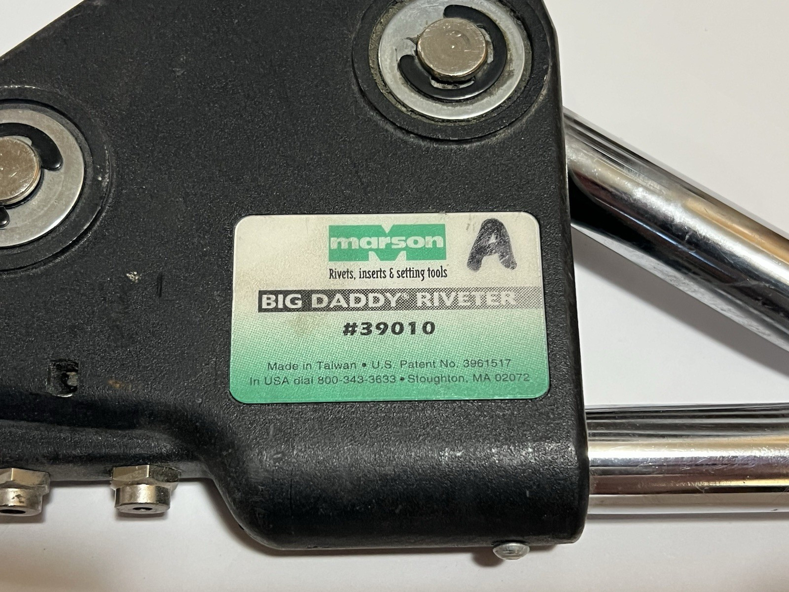 Marson Big Daddy Riveter 39010 Heavy Duty Rivet Insert Installer Tool NICE