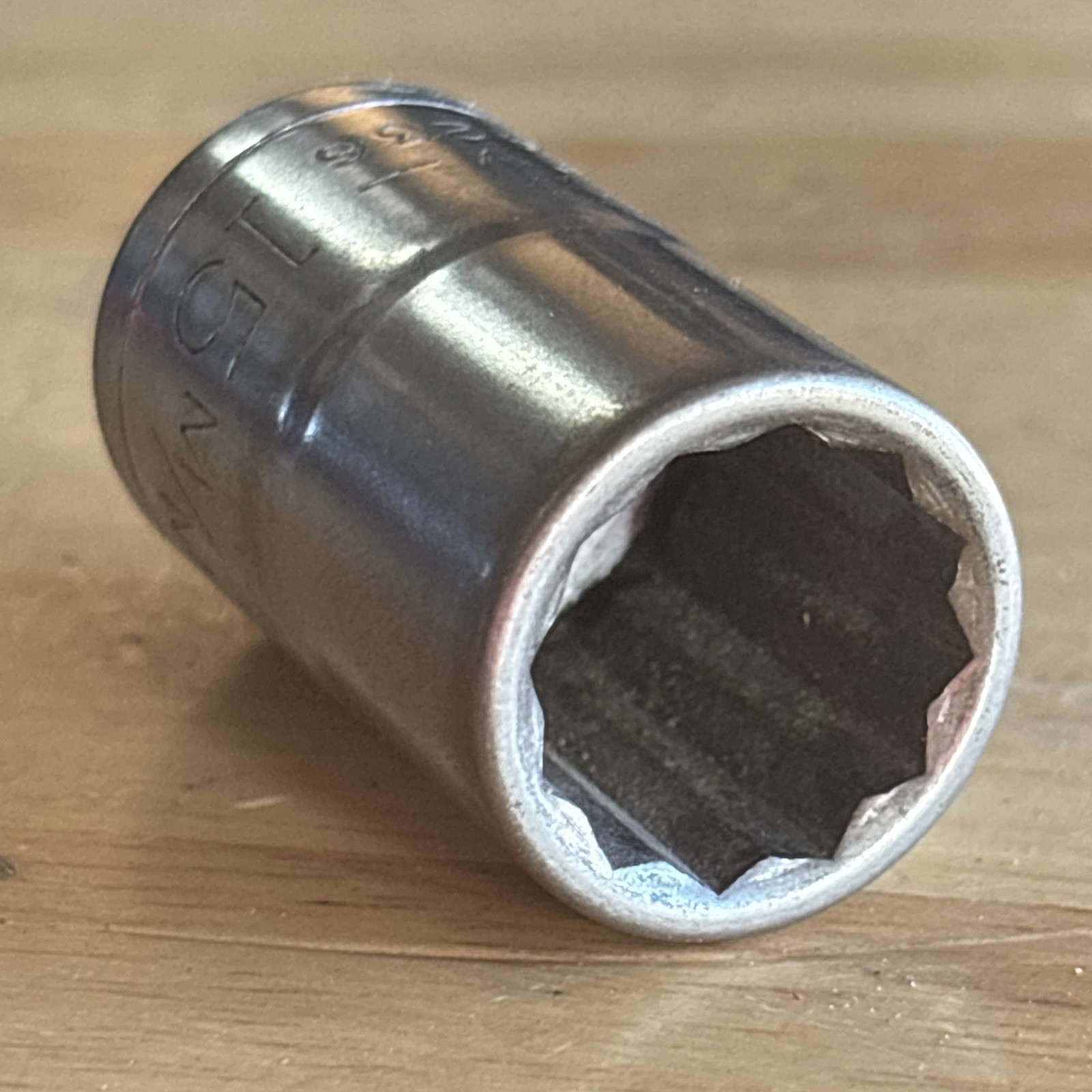 Craftsman 15mm Shallow Socket 1/2″ Drive 12 Point V Series 44236 USA