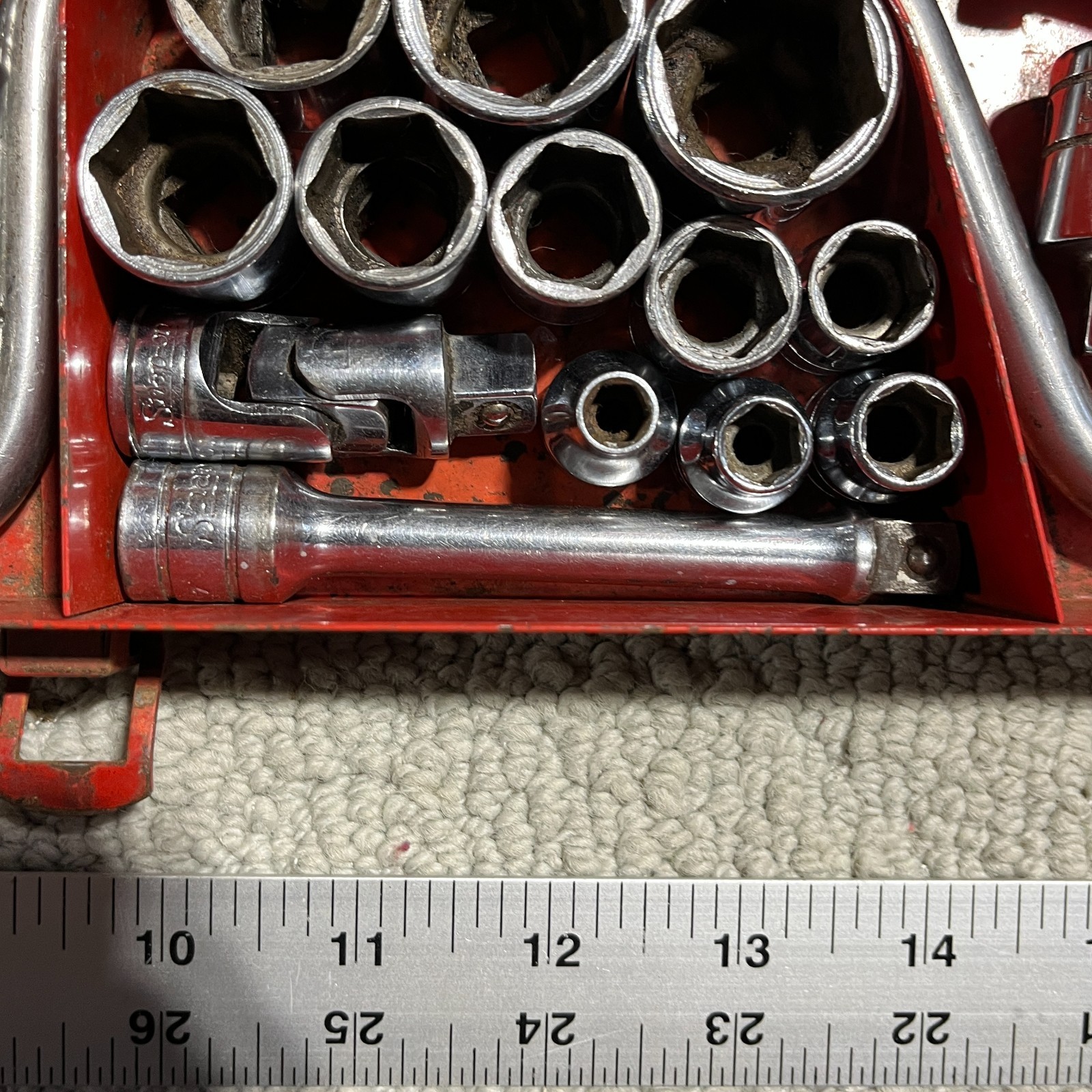 Snap-on 3/8″ Drive Socket Wrench 33 pc Set SFS081-181 FS081-181 6 pt in Box