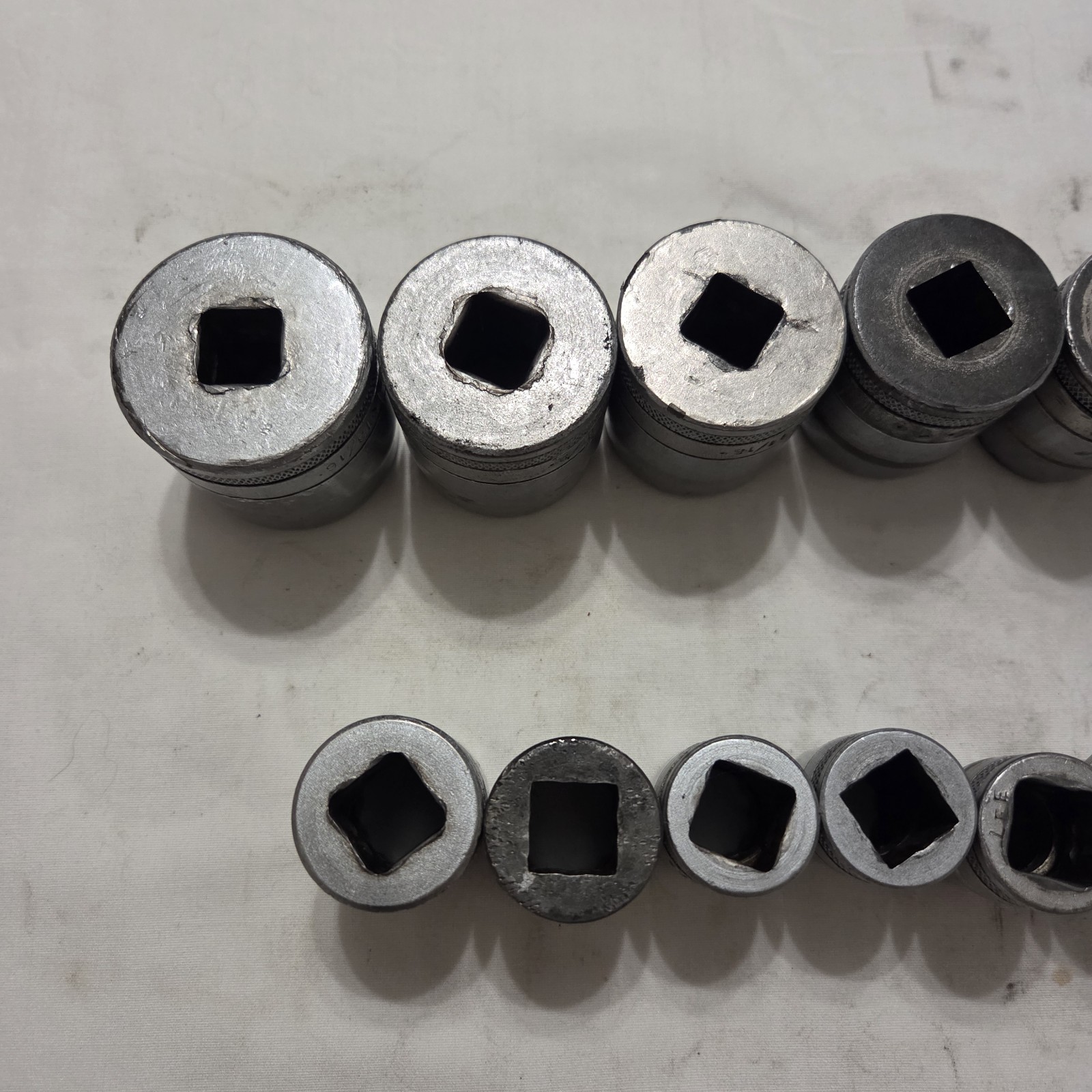 Vintage SK Tools 14pc 7/16″ – 1-3/16″ 12pt SAE Socket Set 1/2″ Drive Made In USA