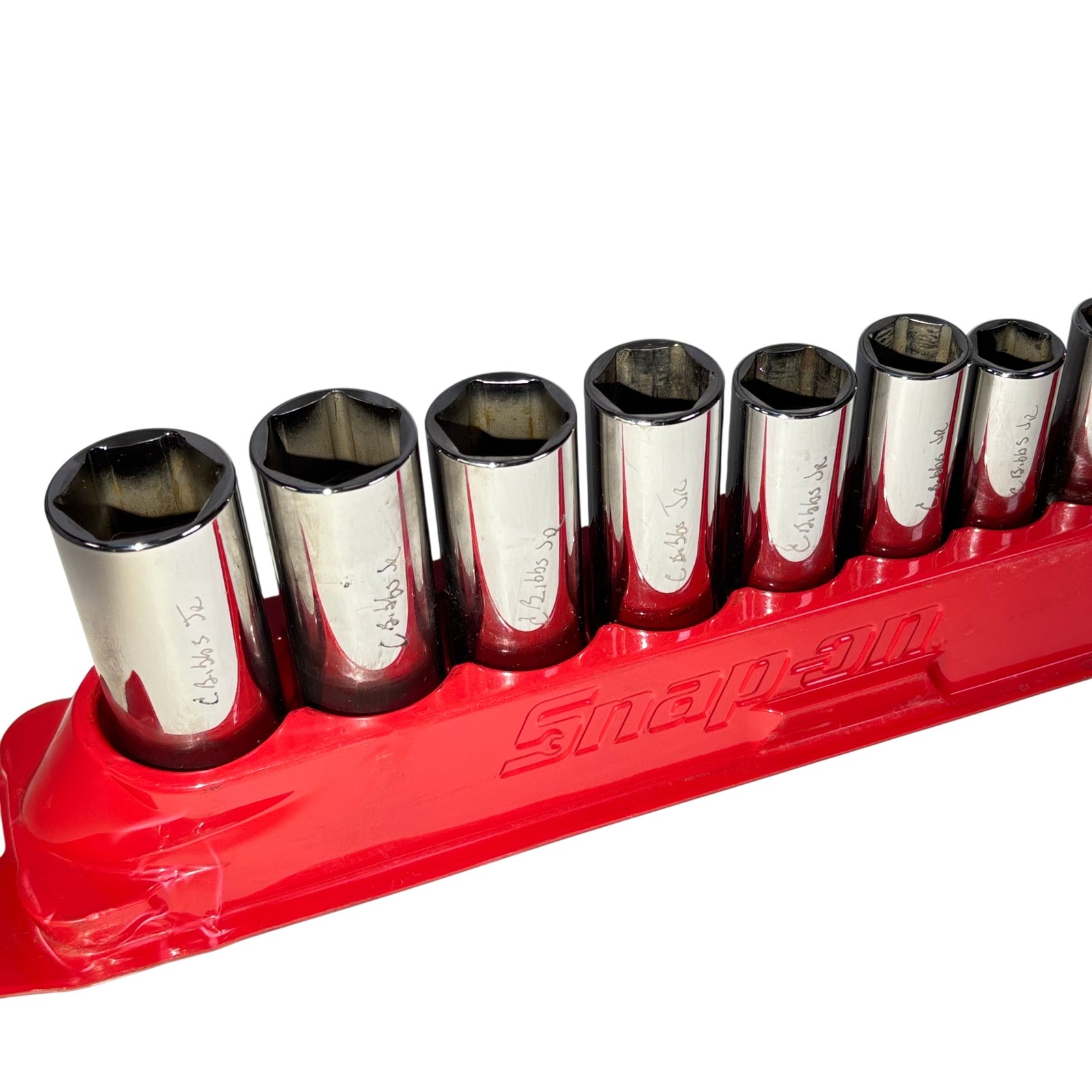 Snap-On Tools 211SFSY 11-Piece 3/8» Drive 6-PT 1/4-7/8» SAE Deep Socket Set