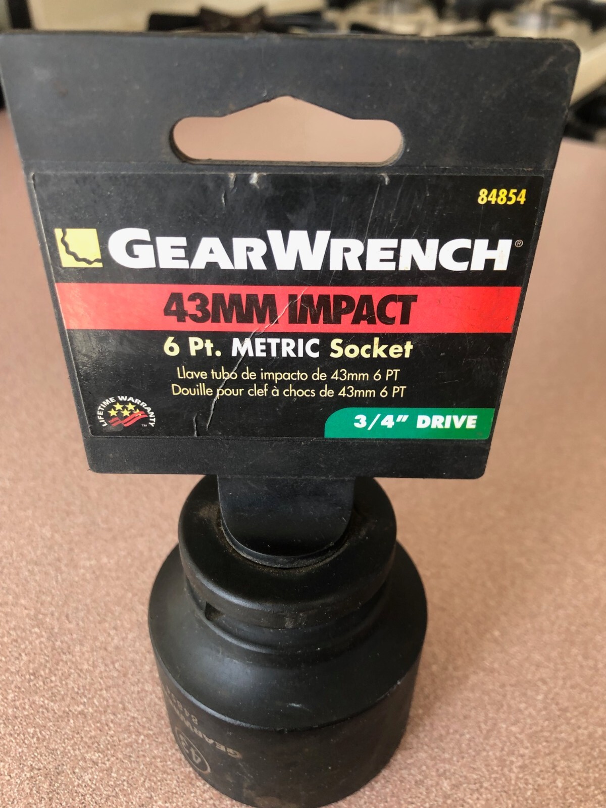 Gearwrench 3/4in DR 43MM 6pt IMPACT SOCKET