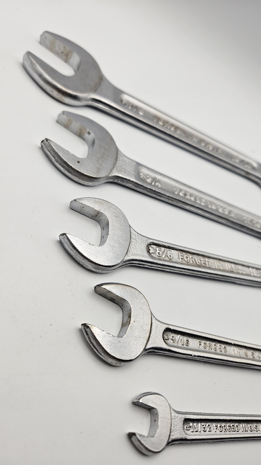 Vintage Sears 5pc Open End Both Ends Wrench Set Made In The USA SAE Clean Set!