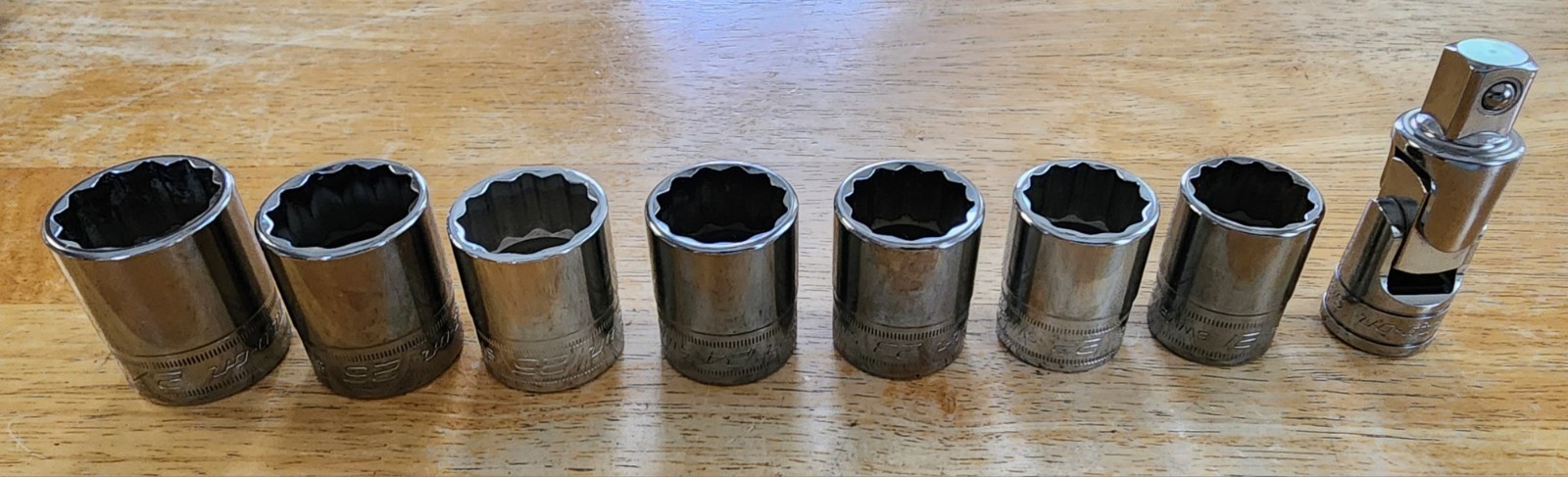 Snap-On 19pc 10-27mm 1/2″ Dr 12-Pt Metric Flank Drive Shallow Socket Set + EXTRA