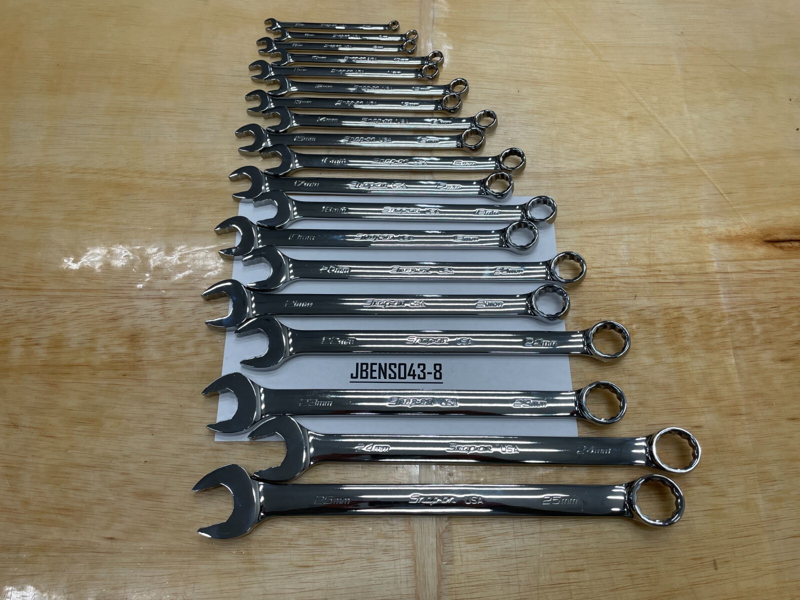 Snap-on Tools USA NEW 19pc MASTER METRIC Flank Drive Plus Combo Wrench Set