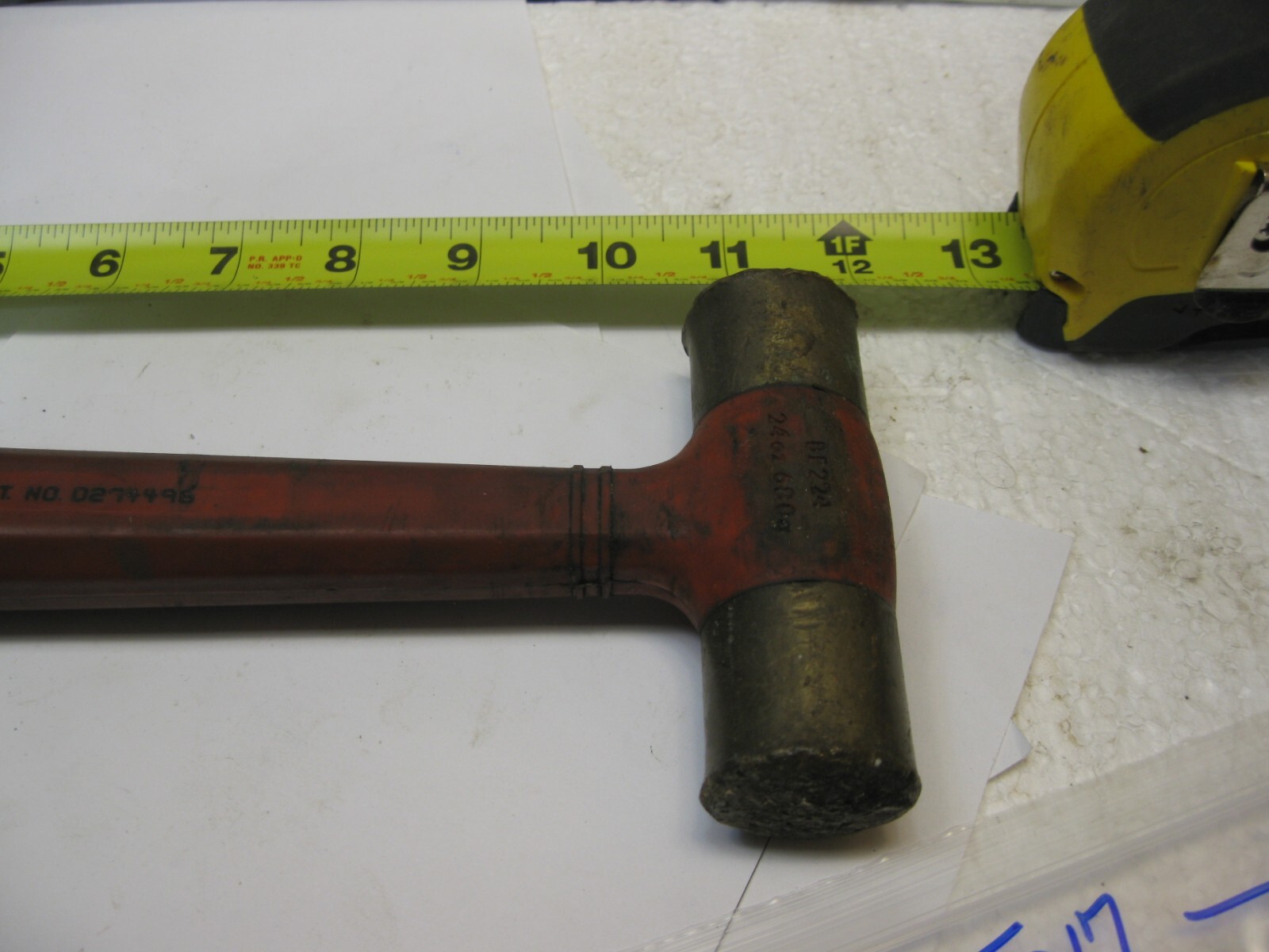 Snap-on tools 24oz Brass Hammer BE224 USA Nice!