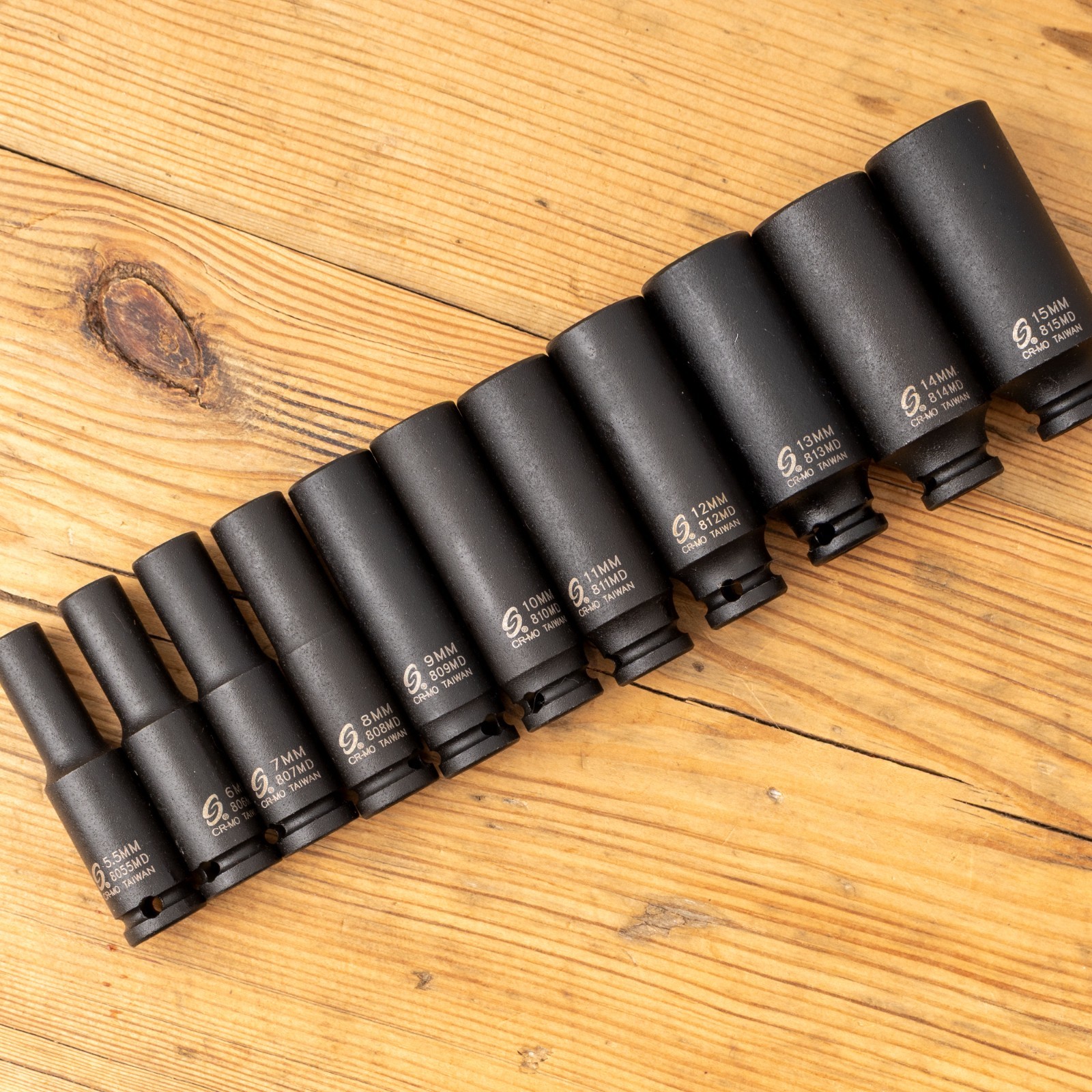 Sunex 1/4″ Impact Socket Set Metric Deep 5.5-15mm