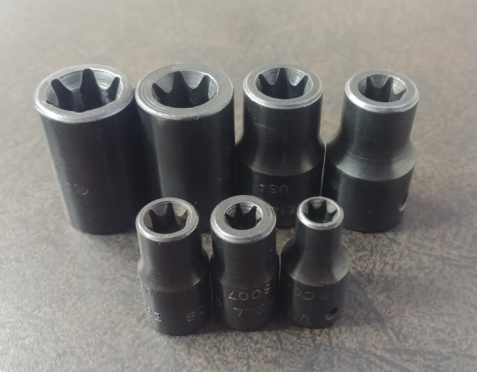 Cornwell Tools 7pc External Torx Star Impact Socket Set E16, 14, 12, 10, 8, 7, 6