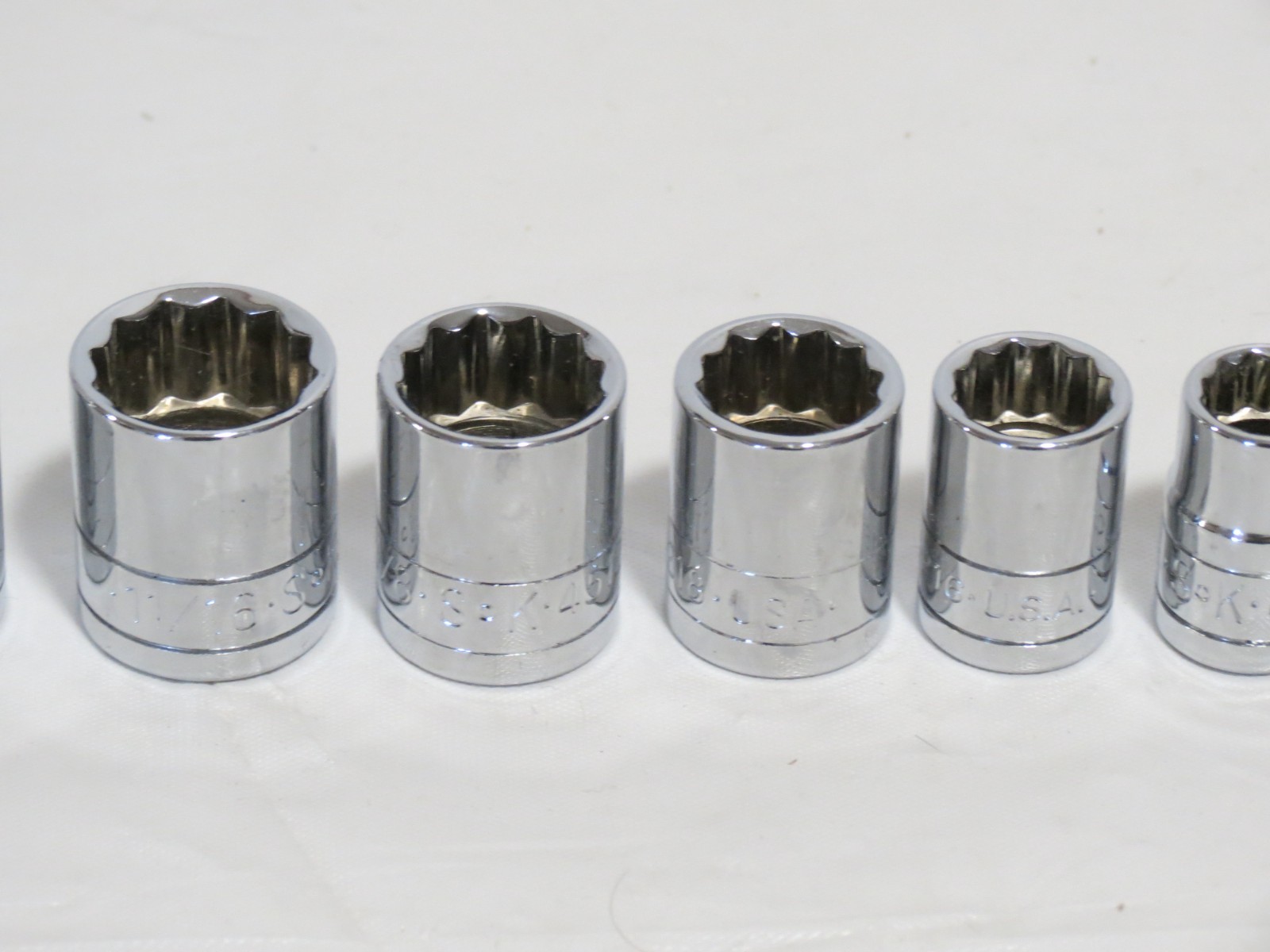 SK Tools Sockets SAE 3/8″ Drive 12 PT. 10 Pcs 5/16 5/8 7/16 1/2 9/16 3/8 etc