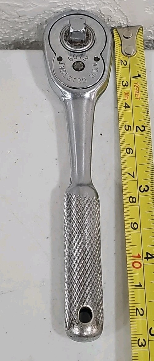 Vintage Indestro 1/4″ Drive Ratchet No. 6072 Made In USA