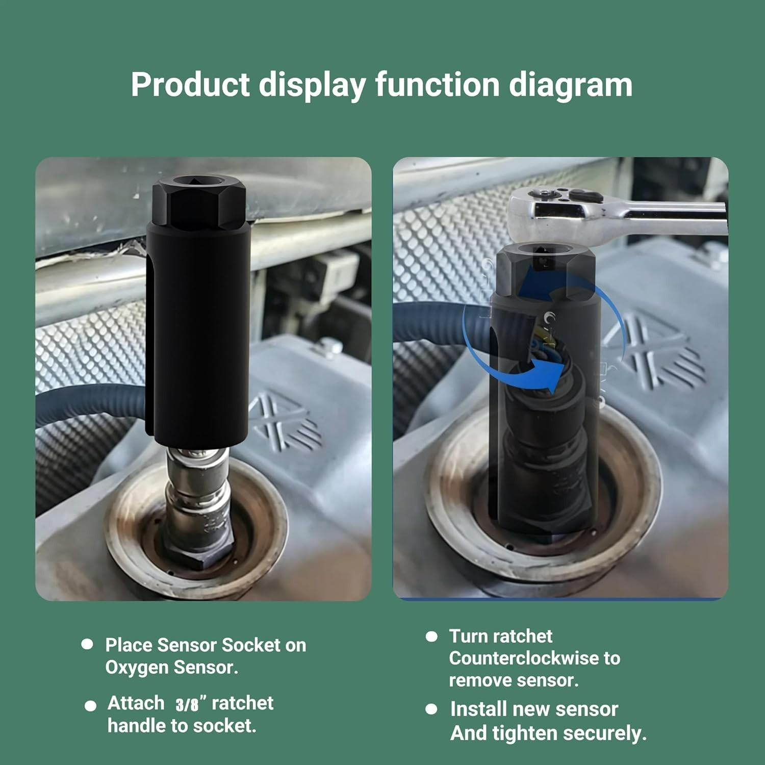 Chrome Vanadium Oxygen Sensor Socket 7/8” with Wire Protection – Precision Tool