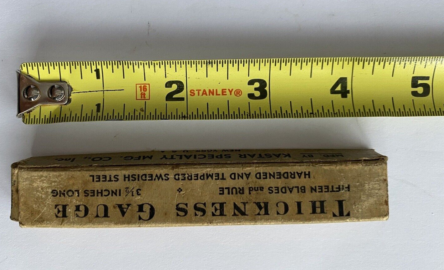 Kastar Feeler Gauge 9 Blades Rule 3.5″ Swedish Steel 2 3 4 6 8 12 13 20 25