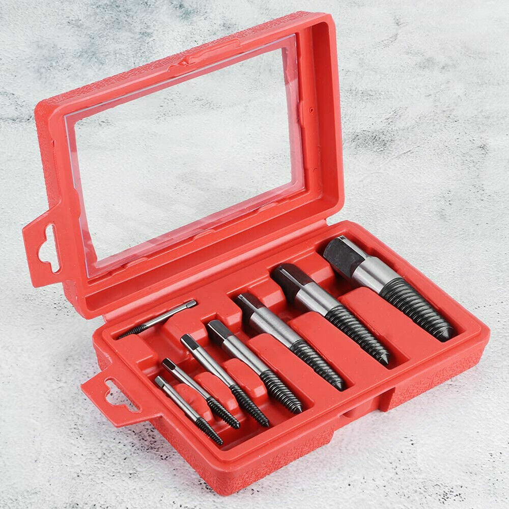 8 Pcs Screw Extractor Set Made of Carbon Steel Damaged Screw Broken Bolt Water