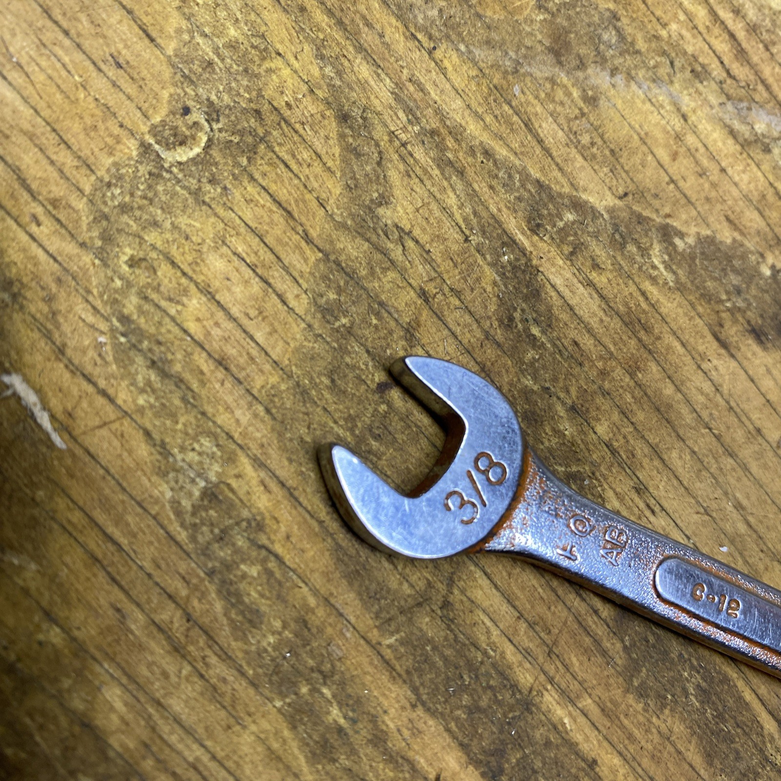 Vintage S-K Tools C-12 3/8″ 6 Point SAE Combination Wrench USA