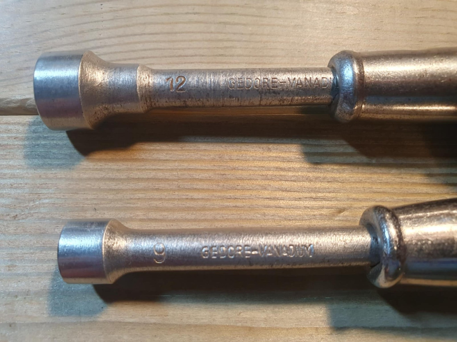 2 x Gedore No 33 Nut Spinner Driver Old Engineering Hand Tools Socket No 9 & 12