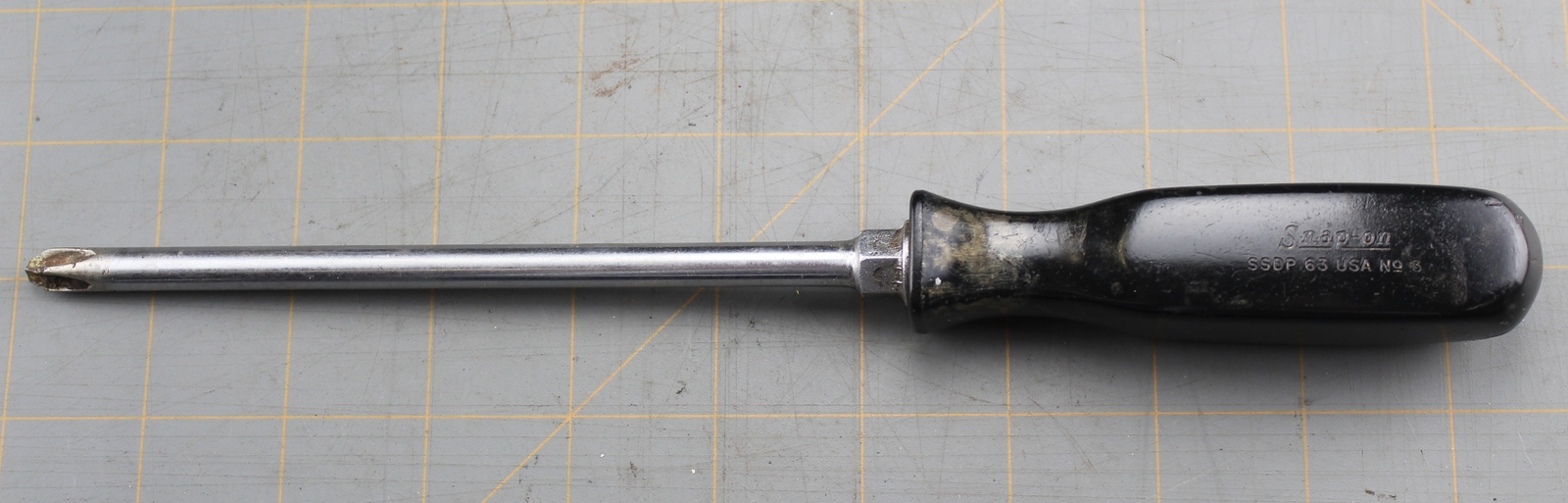 Snap On Tools SDDP63 Black Handle Phillips Screwdriver # 3