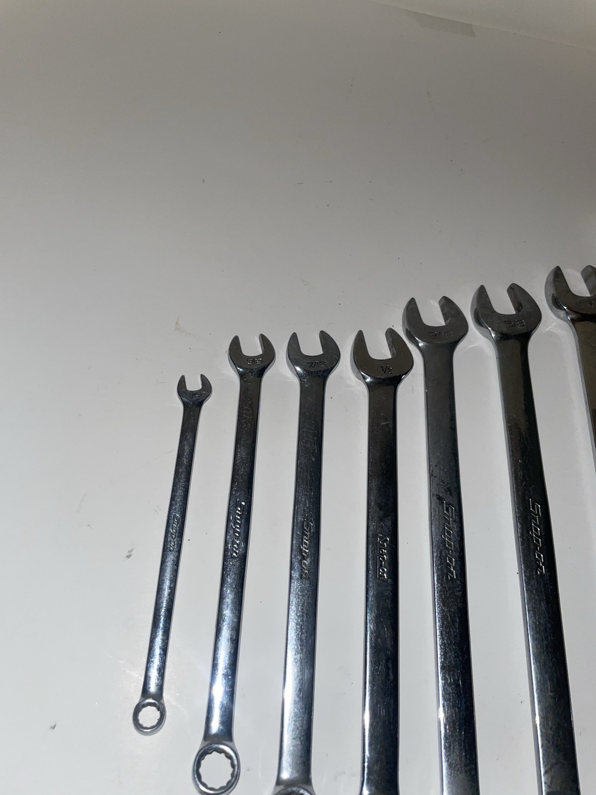 Snap-on 8 pc SAE Combination Wrenches 1/4” – 15-16″ OEX8-OEX30 Incomplete Set