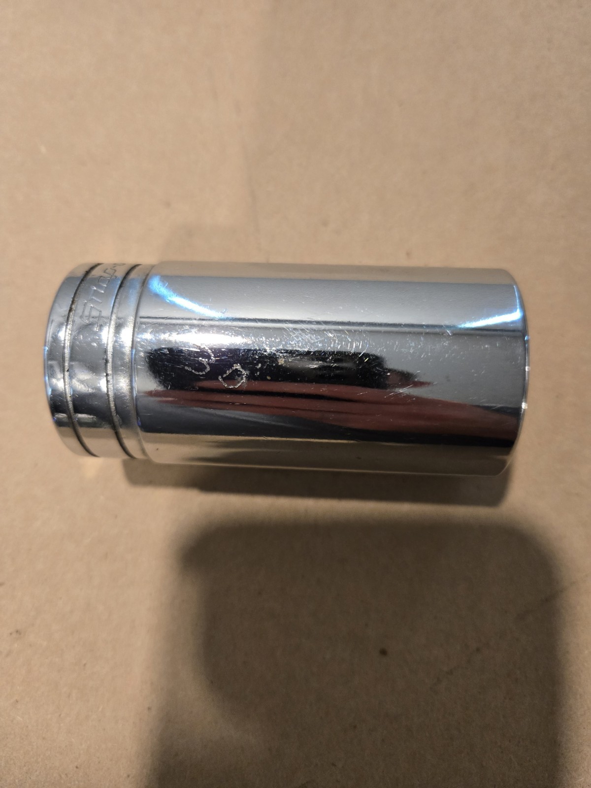 Snap On 1/2″ Drive 1-3/16″ 12PT SAE Deep Chrome Socket USA S381