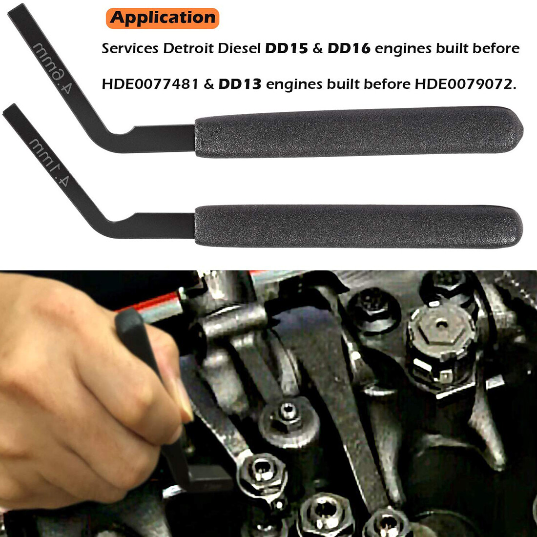 Valve Tool Set for Detroit Diesel 60 Series Engine,3350 Injector Height Gauge