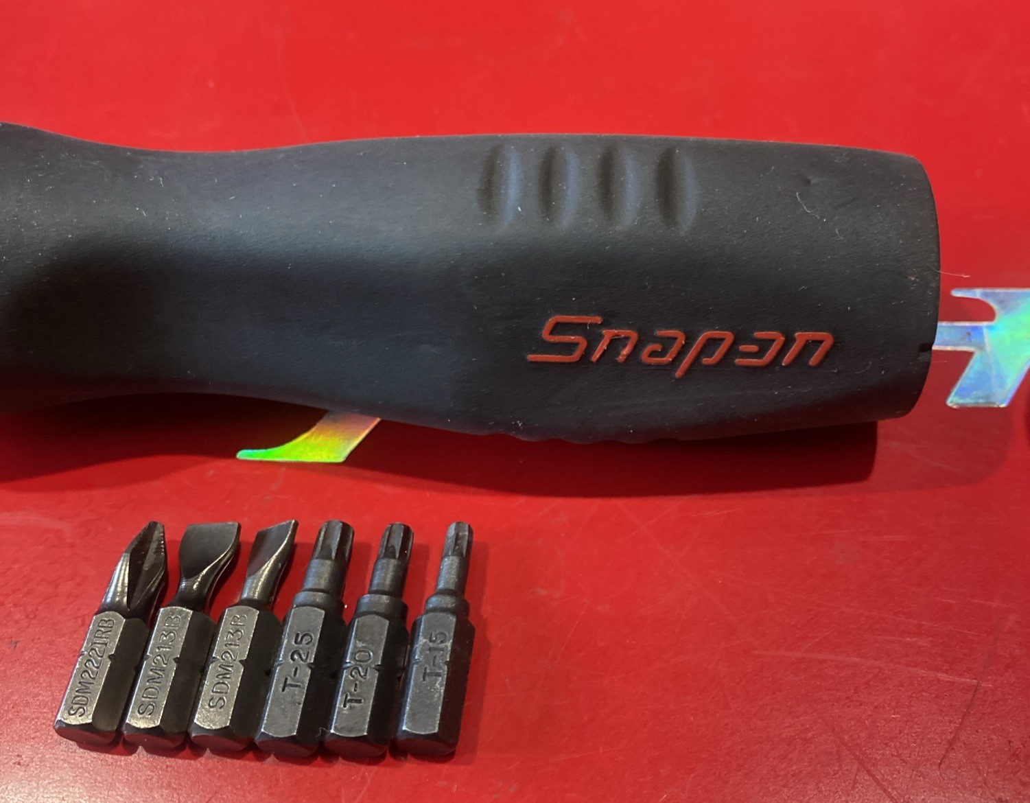 Snap-on Tools Red Ratcheting Soft Grip Screwdriver Lot Set SGDMRC4 SGDMRC4-40