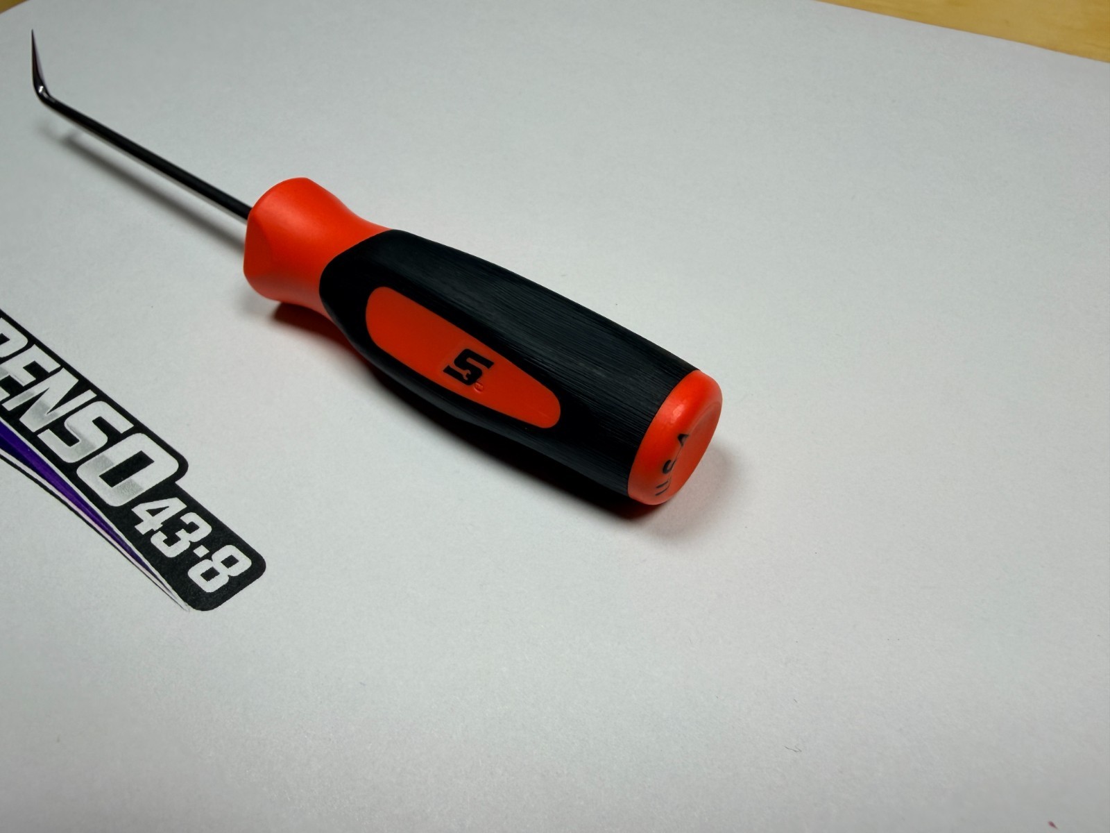 Snap-on Tools USA NEW ORANGE 6″ Mini Soft Grip Short 90° Tip Pick SG3ASH90CO