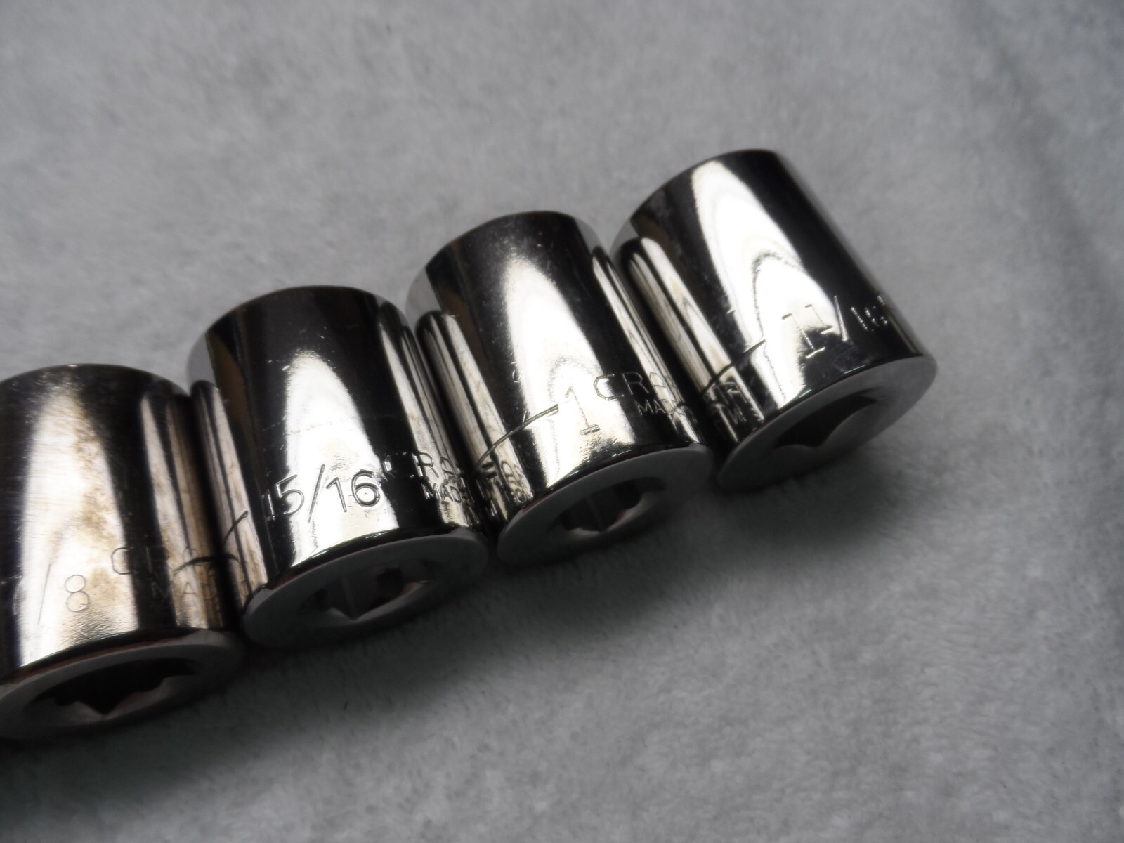 Craftsman 1/2″ Drive SAE Shallow Socket Set NOS USA 12pt 10 pcs (1/2 to 1-1/16″)