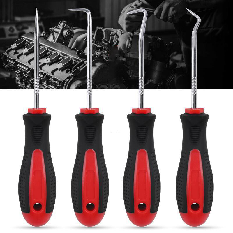 4-Piece Precision Scraper Hook and Pick Set Automotive and Electronic Hand Tools